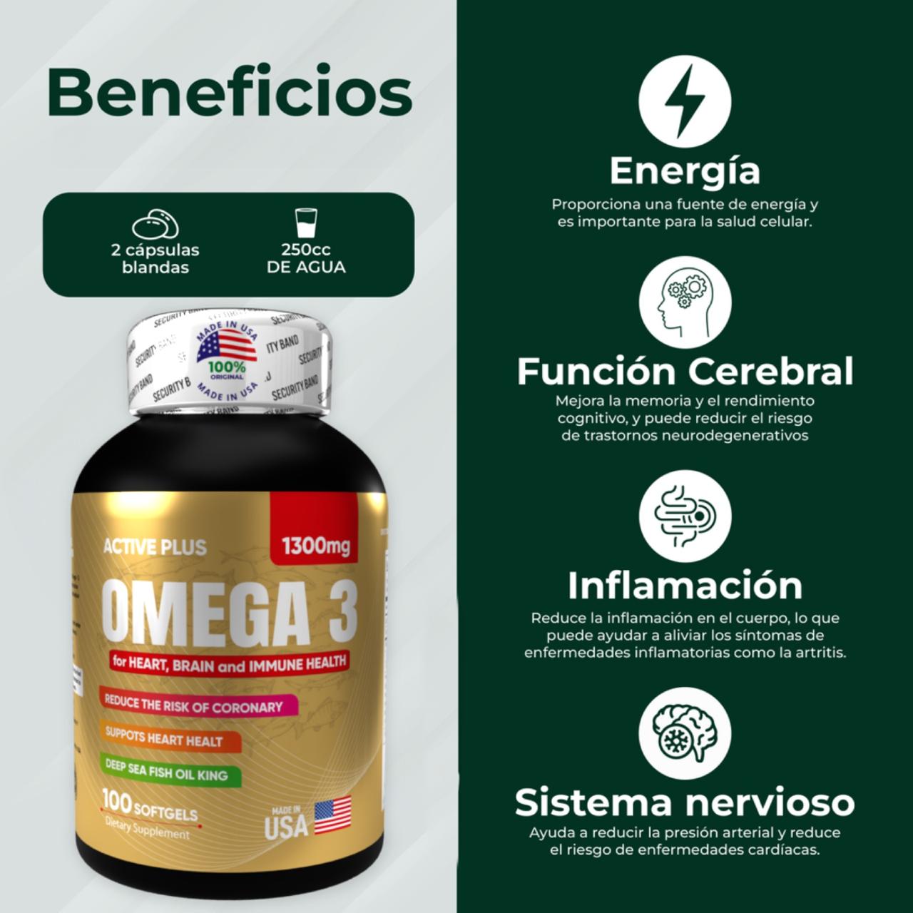 OMEGA 3 X 1300 MG ACTIVE PLUS