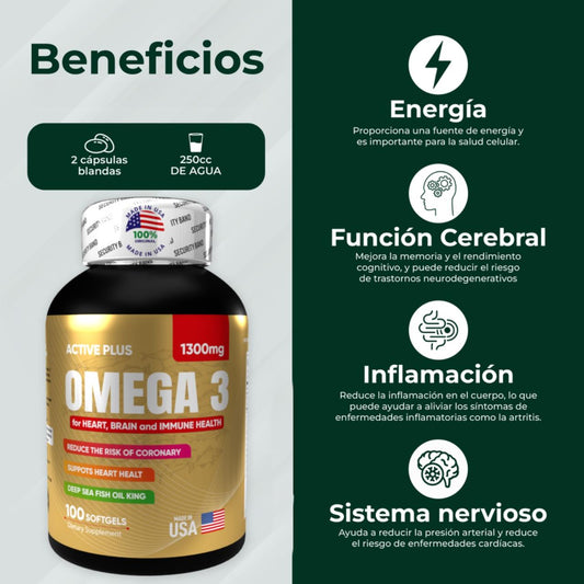 OMEGA 3 X 1300 MG ACTIVE PLUS