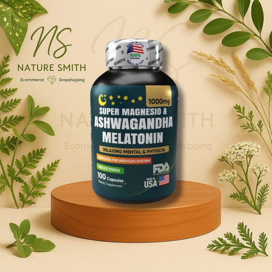 SUPER MAGNESIO + ASHWAGANDHA KSM-66 + MELATONINA